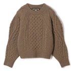 【フォトコピュー/PHOTOCOPIEU】のARAN DIAMONDE SHAPED SLEEVE SWEATER 人気、トレンドファッション・服の通販 founy(ファニー) ファッション Fashion レディースファッション WOMEN トップス・カットソー Tops/Tshirt パーカ Sweats スウェット Sweat 2024年 2024 2024-2025秋冬・A/W Aw/Autumn/Winter/Fw/Fall/2024-2025 シェイプ Shape シンプル Simple スリーブ Sleeve thumbnail MOCHA|ID: prp329100004144228 ipo3291000000028464975