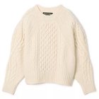 【フォトコピュー/PHOTOCOPIEU】のARAN DIAMONDE SHAPED SLEEVE SWEATER 人気、トレンドファッション・服の通販 founy(ファニー) ファッション Fashion レディースファッション WOMEN トップス・カットソー Tops/Tshirt パーカ Sweats スウェット Sweat 2024年 2024 2024-2025秋冬・A/W Aw/Autumn/Winter/Fw/Fall/2024-2025 シェイプ Shape シンプル Simple スリーブ Sleeve thumbnail IVORY|ID: prp329100004144228 ipo3291000000028464976