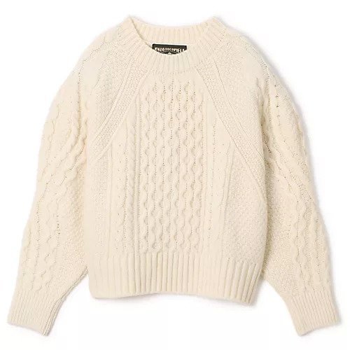 【フォトコピュー/PHOTOCOPIEU】のARAN DIAMONDE SHAPED SLEEVE SWEATER インテリア・キッズ・メンズ・レディースファッション・服の通販 founy(ファニー) 　ファッション　Fashion　レディースファッション　WOMEN　トップス・カットソー　Tops/Tshirt　パーカ　Sweats　スウェット　Sweat　2024年　2024　2024-2025秋冬・A/W　Aw/Autumn/Winter/Fw/Fall/2024-2025　シェイプ　Shape　シンプル　Simple　スリーブ　Sleeve　IVORY|ID: prp329100004144228 ipo3291000000028464976