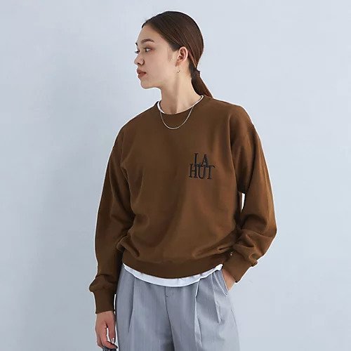 【グリーンレーベル リラクシング / ユナイテッドアローズ/green label relaxing / UNITED ARROWS】の【別注】スウェット プルオーバー インテリア・キッズ・メンズ・レディースファッション・服の通販 founy(ファニー) 　ファッション　Fashion　レディースファッション　WOMEN　トップス・カットソー　Tops/Tshirt　パーカ　Sweats　プルオーバー　Pullover　スウェット　Sweat　アウトドア　Outdoor　秋　Autumn/Fall　カーゴパンツ　Cargo Pants　スウェット　Sweat　スラックス　Slacks　トレンド　Trend　トレーナー　Trainer　フランス　France　プリント　Print　別注　Special Order　冬　Winter　おすすめ　Recommend　MD.BROWN|ID: prp329100004144239 ipo3291000000028465043