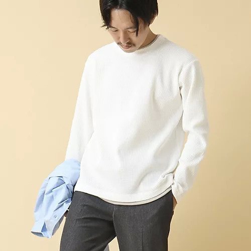 【ノーリーズ グッドマン/NOLLEY'S goodman / MEN】の《吸水速乾》ワッフルダブルカラー長袖Tシャツ 24AW インテリア・キッズ・メンズ・レディースファッション・服の通販 founy(ファニー) 　ファッション　Fashion　メンズファッション　MEN　2024年　2024　2024-2025秋冬・A/W　Aw/Autumn/Winter/Fw/Fall/2024-2025　インナー　Inner　ウォッシャブル　Washable　ストレッチ　Stretch　ダブル　Double　ブルゾン　Blouson　ワッフル　Waffle　吸水　Water Absorption　長袖　Long Sleeve　ホワイト|ID: prp329100004144547 ipo3291000000028466200