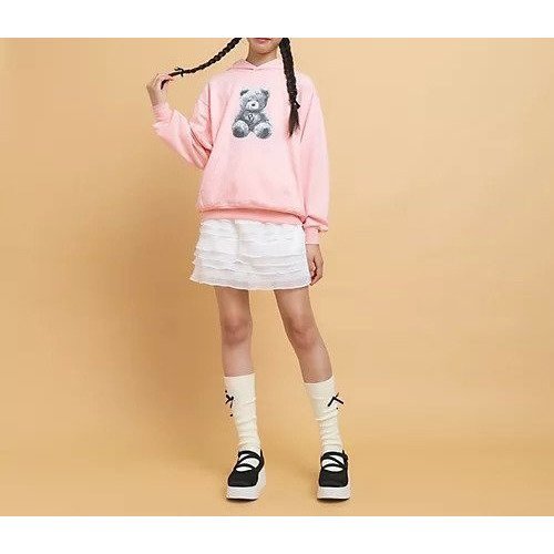 【ピンク ラテ/PINK-latte / KIDS】の【130cmあり/人気シリーズ】クマプリント フードパーカー 人気、トレンドファッション・服の通販 founy(ファニー) 　ファッション　Fashion　キッズファッション　KIDS　おすすめ　Recommend　ガーリー　Girly　キャップ　Cap　シンプル　Simple　スキニーデニム　Skinny Denim　スニーカー　Sneakers　トレンド　Trend　パーカー　Hoodie　プリント　Print　ポケット　Pocket　レギンス　Leggings　人気　Popularity　 other-1|ID: prp329100004144578 ipo3291000000028466368