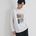 【ザ ショップ ティーケー/THE SHOP TK / MEN】のステッチワークグラフィック長袖Tシャツ オフホワイト|ID: prp329100004146036 ipo3291000000029830551