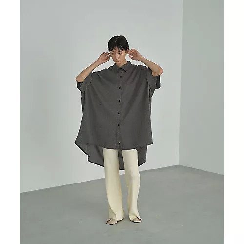 【マージュール/marjour】のSTRIPE OVER SHIRTS 人気、トレンドファッション・服の通販 founy(ファニー) 　ファッション　Fashion　レディースファッション　Fashion for Women　トップス・カットソー　Cut & Sew Tops　シャツ・ブラウス・オフィスカジュアル　Elegant Blouses & Button-Ups　おすすめ　Recommended / Our Picks　インナー　Innerwear　ストライプ　Stripe, Striped Pattern　ストレッチ　Stretch, Stretchy Fabric　スリーブ　Sleeve, Long Sleeve / Short Sleeve　ハーフ　Half, Half-Length　レギンス　Leggings, Stretch Pants　other-3|ID: prp329100004150611 ipo3291000000035291203