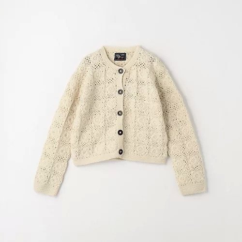 【グリーンレーベル リラクシング / ユナイテッドアローズ/green label relaxing / UNITED ARROWS】の【別注】フラワー カーディガン インテリア・キッズ・メンズ・レディースファッション・服の通販 founy(ファニー) 　ファッション　Fashion　レディースファッション　WOMEN　トップス・カットソー　Tops/Tshirt　カーディガン　Cardigans　秋　Autumn/Fall　カーディガン　Cardigan　コンパクト　Compact　手編み　Hand Knitting　ハンド　Hand　フラワー　Flower　別注　Special Order　モチーフ　Motif　冬　Winter　OFF WHITE|ID: prp329100004150629 ipo3291000000028553840