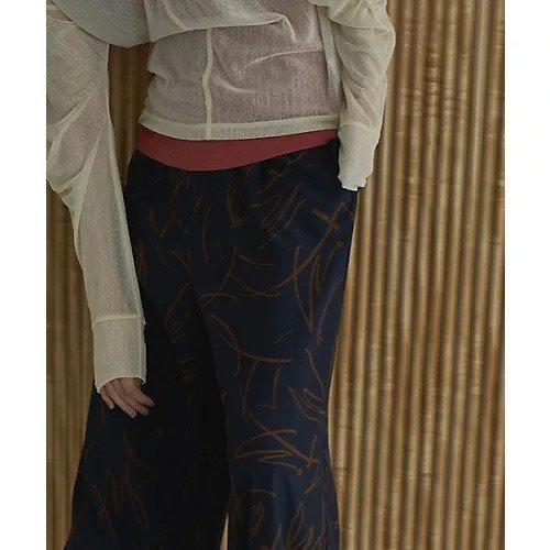 【マージュール/marjour】のLINE ART PANTS 人気、トレンドファッション・服の通販 founy(ファニー) 　ファッション　Fashion　レディースファッション　Fashion for Women　パンツ　Pants & Trousers　シフォン　Chiffon, Lightweight Fabric　シンプル　Simple, Minimal　ストレッチ　Stretch, Stretchy Fabric　パターン　Pattern, Design Print　ロング　Long, Long-Length　春　Spring　other-2|ID: prp329100004150643 ipo3291000000031287693