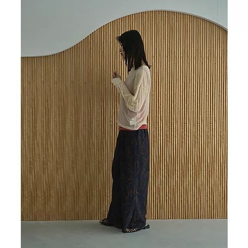 【マージュール/marjour】のLINE ART PANTS 人気、トレンドファッション・服の通販 founy(ファニー) 　ファッション　Fashion　レディースファッション　Fashion for Women　パンツ　Pants & Trousers　シフォン　Chiffon, Lightweight Fabric　シンプル　Simple, Minimal　ストレッチ　Stretch, Stretchy Fabric　パターン　Pattern, Design Print　ロング　Long, Long-Length　春　Spring　other-3|ID: prp329100004150643 ipo3291000000031287695