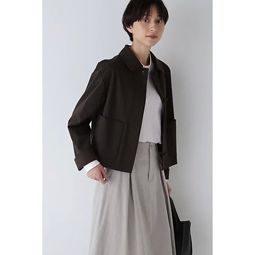 【ヒューマンウーマン/HUMAN WOMAN】のストレッチポンチジャケット インテリア・キッズ・メンズ・レディースファッション・服の通販 founy(ファニー) 　ファッション　Fashion　レディースファッション　WOMEN　アウター　Coat Outerwear　ジャケット　Jackets　おすすめ　Recommend　インナー　Inner　コンパクト　Compact　ジャケット　Jacket　ストレッチ　Stretch　セットアップ　Set Up　ボックス　Box　ボトム　Bottom　ブラウン|ID: prp329100004150719 ipo3291000000030972824