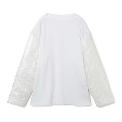 【トーガ ビリリース/TOGA VIRILIS / MEN】のPadding sleeve top インテリア・キッズ・メンズ・レディースファッション・服の通販 founy(ファニー) 　ファッション　Fashion　メンズファッション　MEN　コンビ　Combination　ショルダー　Shoulder　ドロップ　Drop　洗える　Washable　WHITE|ID: prp329100004150797 ipo3291000000028554620