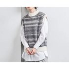 【ユナイテッドアローズ/UNITED ARROWS】のフォックスカシミヤ ジャカード ニットベスト MD.GRAY|ID:prp329100004151797