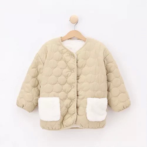 【シューラルー/SHOO LA RUE / KIDS】の【110-140cm/撥水】キルト エコファーリバーシブルジャケット インテリア・キッズ・メンズ・レディースファッション・服の通販 founy(ファニー) 　ファッション　Fashion　キッズファッション　KIDS　アウター　Coat Outerwear /Kids　キルト　Quilt　スマート　Smart　ポケット　Pocket　リバーシブル　Reversible　エレガント 上品　Elegant　グレージュ|ID: prp329100004151891 ipo3291000000028573529