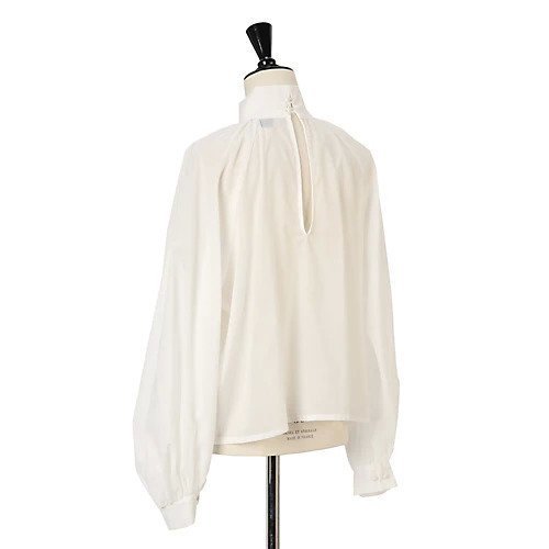 【アニック/ANNIK】の【Marisol別注】ハイネックブラウス 人気、トレンドファッション・服の通販 founy(ファニー) 　ファッション　Fashion　レディースファッション　Fashion for Women　トップス・カットソー　Cut & Sew Tops　シャツ・ブラウス・オフィスカジュアル　Elegant Blouses & Button-Ups　ギャザー　Gathered, Ruffled　シアー　Sheer, See-Through　デニム　Denim, Jeans Material　ハイネック　High Neck, Mock Neck　バランス　Balance, Style Balance　ボトム　Bottoms, Lower Wear　ワイド　Wide, Wide Fit　別注　Limited Edition, Custom Order　洗える　Machine Washable　other-3|ID: prp329100004153100 ipo3291000000031287364