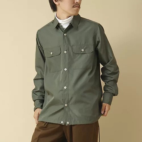 【ノーリーズ グッドマン/NOLLEY'S goodman / MEN】の【TAION/タイオン】MILITARY W POCKET SHIRT インテリア・キッズ・メンズ・レディースファッション・服の通販 founy(ファニー) 　ファッション　Fashion　メンズファッション　MEN　ダウン　Down　フラップ　Flap　ポケット　Pocket　ミリタリー　Military　リップ　Lip　軽量　Lightweight　長袖　Long Sleeve　オリーブ|ID: prp329100004153205 ipo3291000000028594840