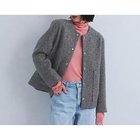 【グリーンレーベル リラクシング / ユナイテッドアローズ/green label relaxing / UNITED ARROWS】のライトボア メタルドット カーディガン DK.GRAY|ID:prp329100004155863