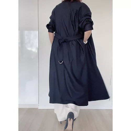 【エムセブンデイズ/M7days】のハリ感コート風ワンピース 人気、トレンドファッション・服の通販 founy(ファニー) 　ファッション　Fashion　レディースファッション　Ladies' Fashion Online　アウター　Coat Outerwear　コート　Coats　ウォッシャブル　Washable　シルバー　Silver　シンプル　Simple　ストレート　Straight　ポケット　Pocket　洗える　Washable　other-3|ID: prp329100004158570 ipo3291000000031888985