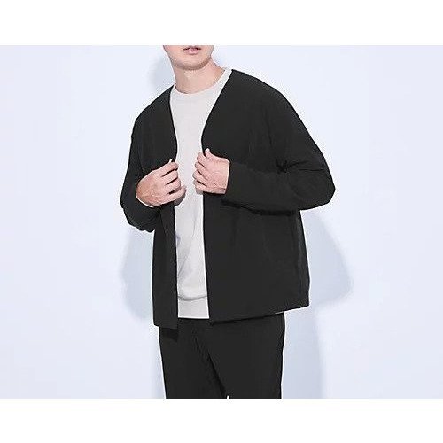 【グリーンレーベルリラクシング/green label relaxing / UNITED ARROWS / MEN】の【WEB限定】JUST fit CITY TECH カーディガン ー防シワ・ストレッチー インテリア・キッズ・メンズ・レディースファッション・服の通販 founy(ファニー) 　ファッション　Fashion　メンズファッション　MEN　カットソー　Cut And Sew　カーディガン　Cardigan　ストレッチ　Stretch　スマート　Smart　セットアップ　Set Up　ドット　Dot　フロント　Front　モダン　Modern　リラックス　Relax　おすすめ　Recommend　エレガント 上品　Elegant　BLACK|ID: prp329100004158627 ipo3291000000028685318