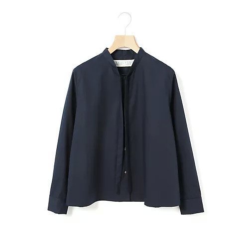 【ミディウミ/MidiUmi】のタイショートシャツ インテリア・キッズ・メンズ・レディースファッション・服の通販 founy(ファニー) 　ファッション　Fashion　レディースファッション　WOMEN　トップス・カットソー　Tops/Tshirt　シャツ/ブラウス　Shirts/Blouses　おすすめ　Recommend　とろみ　Thickness　オケージョン　Occasion　ショート　Short　ドレープ　Drape　ブロード　Broad　今季　This Season　ネイビー|ID: prp329100004159829 ipo3291000000028702838