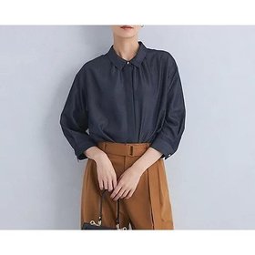 【グリーンレーベル リラクシング / ユナイテッドアローズ/green label relaxing / UNITED ARROWS】の襟付き ワイド 7分袖 シャツ 人気、トレンドファッション・服の通販 founy(ファニー) ファッション Fashion レディースファッション WOMEN トップス・カットソー Tops/Tshirt シャツ/ブラウス Shirts/Blouses ギャザー Gather フェミニン Feminine フロント Front ボトム Bottom ロング Long ワイド Wide エレガント 上品 Elegant ビジネス 仕事 通勤 Business 秋 Autumn/Fall 羽織 Haori |ID:prp329100004159836