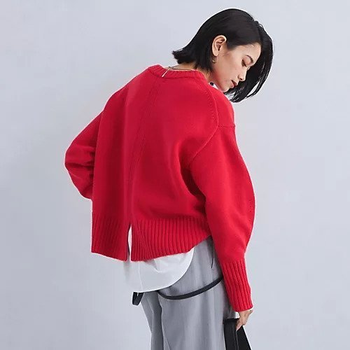 【グリーンレーベル リラクシング / ユナイテッドアローズ/green label relaxing / UNITED ARROWS】のSERENITY セレニティ クルーネック プルオーバー ニット インテリア・キッズ・メンズ・レディースファッション・服の通販 founy(ファニー) 　ファッション　Fashion　レディースファッション　WOMEN　トップス・カットソー　Tops/Tshirt　ニット　Knit Tops　プルオーバー　Pullover　秋　Autumn/Fall　カットソー　Cut And Sew　クロップド　Cropped　サテン　Satin　デニム　Denim　トレンド　Trend　ハイネック　High Neck　ブルゾン　Blouson　ベーシック　Basic　ボーダー　Border　マフラー　Scarf　冬　Winter　おすすめ　Recommend　RED|ID: prp329100004159844 ipo3291000000028702913