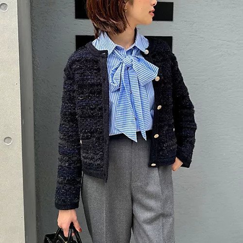 【ノーリーズソフィー/NOLLEY'S sophi】のファンシーツイード風ニットジャケット 人気、トレンドファッション・服の通販 founy(ファニー) 　ファッション　Fashion　レディースファッション　WOMEN　アウター　Coat Outerwear　ジャケット　Jackets　2024年　2024　2024-2025秋冬・A/W　Aw/Autumn/Winter/Fw/Fall/2024-2025　ショート　Short　ジャケット　Jacket　ツイード　Tweed　秋　Autumn/Fall　 other-1|ID: prp329100004159853 ipo3291000000028702946