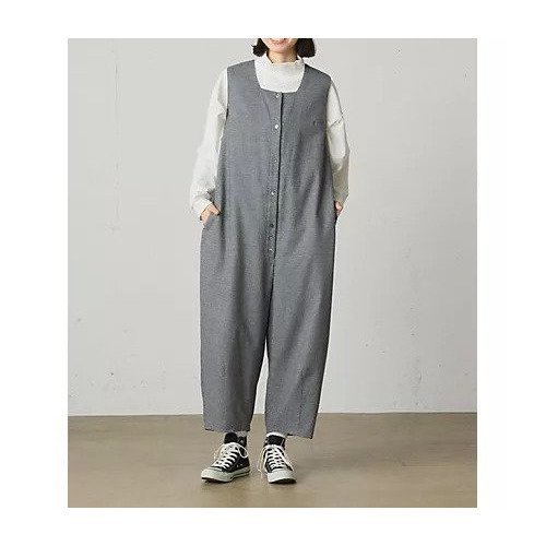 【ミディウミ/MidiUmi】のビエラコクーンオールインワン インテリア・キッズ・メンズ・レディースファッション・服の通販 founy(ファニー) 　ファッション　Fashion　レディースファッション　WOMEN　ワンピース　Dress　オールインワン ワンピース　All In One Dress　S/S・春夏　Ss・Spring/Summer　お家時間・ステイホーム　Home Time/Stay Home　フロント　Front　リラックス　Relax　今季　This Season　夏　Summer　春　Spring　チャコールグレー|ID: prp329100004159901 ipo3291000000028703234