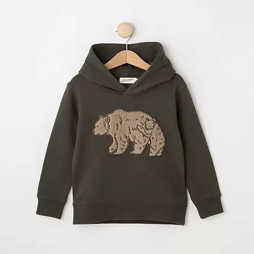 【デッサン/Dessin / KIDS】の【リンクコーデ】ベアパーカスウェット インテリア・キッズ・メンズ・レディースファッション・服の通販 founy(ファニー) 　ファッション　Fashion　キッズファッション　KIDS　おすすめ　Recommend　スマート　Smart　デニム　Denim　チャコールグレー|ID: prp329100004160011 ipo3291000000029594476