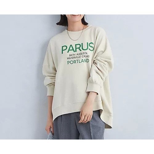 【グリーンレーベル リラクシング / ユナイテッドアローズ/green label relaxing / UNITED ARROWS】の【別注】プリント スウェット インテリア・キッズ・メンズ・レディースファッション・服の通販 founy(ファニー) 　ファッション　Fashion　レディースファッション　WOMEN　トップス・カットソー　Tops/Tshirt　パーカ　Sweats　スウェット　Sweat　春　Spring　秋　Autumn/Fall　シンプル　Simple　スウェット　Sweat　チューブ　Tube　デニム　Denim　フレア　Flare　プリント　Print　別注　Special Order　ワイド　Wide　冬　Winter　おすすめ　Recommend　OFF WHITE|ID: prp329100004161352 ipo3291000000028724164