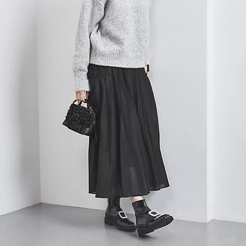 【ユナイテッドアローズ/UNITED ARROWS】のオーガンジー ポケット フレアスカート インテリア・キッズ・メンズ・レディースファッション・服の通販 founy(ファニー) 　ファッション　Fashion　レディースファッション　WOMEN　スカート　Skirt　Aライン/フレアスカート　Flared A-Line Skirts　エレガント 上品　Elegant　オーガンジー　Organdy　シアー　Sheer　シューズ　Shoes　シンプル　Simple　タイツ　Tights　バレエ　Ballet　フィット　Fit　フェミニン　Feminine　フレア　Flare　プリーツ　Pleats　ポケット　Pocket　ロング　Long　おすすめ　Recommend　BLACK|ID: prp329100004161358 ipo3291000000028724192