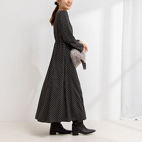 【ノーリーズソフィー/NOLLEY'S sophi】 ジョーゼットドットプリントワンピース人気、トレンドファッション・服の通販 founy(ファニー) ファッション Fashion レディースファッション WOMEN ワンピース Dress 2024年 2024 2024-2025秋冬・A/W Aw/Autumn/Winter/Fw/Fall/2024-2025 おすすめ Recommend インナー Inner カシュクール Cachecoeur ドット Dot ハイネック High Neck フレア Flare プリント Print 結婚式 Wedding Ceremony |ID:prp329100004161378