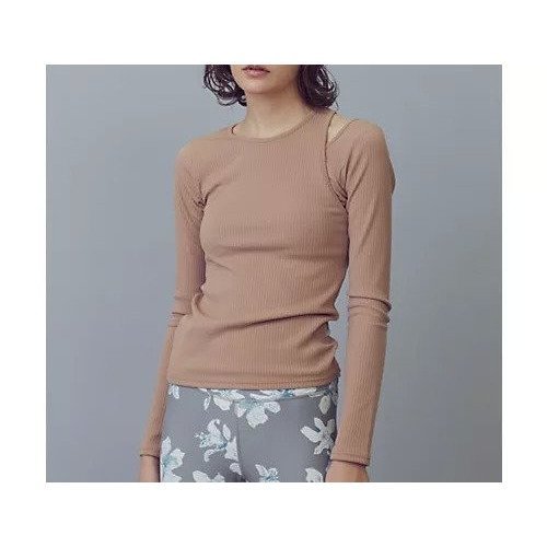 【ジュリエ/Julier】の【定番】リブロングスリーブプルオーバー インテリア・キッズ・メンズ・レディースファッション・服の通販 founy(ファニー) 　ファッション　Fashion　レディースファッション　WOMEN　トップス・カットソー　Tops/Tshirt　プルオーバー　Pullover　アシンメトリー　Asymmetry　カッティング　Cutting　人気　Popularity　定番　Standard　秋　Autumn/Fall　長袖　Long Sleeve　ピンクベージュ|ID: prp329100004161427 ipo3291000000028724571