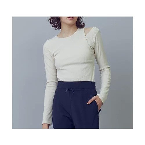 【ジュリエ/Julier】の【定番】リブロングスリーブプルオーバー インテリア・キッズ・メンズ・レディースファッション・服の通販 founy(ファニー) 　ファッション　Fashion　レディースファッション　Ladies' Fashion Online　トップス・カットソー　Tops/Tshirt　プルオーバー　Pullover　アシンメトリー　Asymmetry　カッティング　Cutting　人気　Popularity　定番　Standard　秋　Autumn/Fall　長袖　Long Sleeve　オフホワイト|ID: prp329100004161427 ipo3291000000032638316