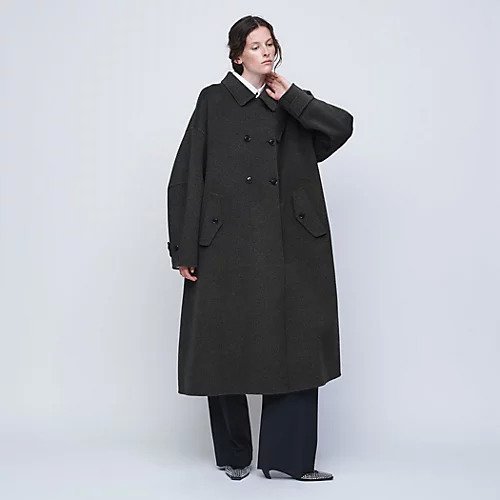 【ユナイテッドアローズ/UNITED ARROWS】のリバー スタンドカラー コート インテリア・キッズ・メンズ・レディースファッション・服の通販 founy(ファニー) 　ファッション　Fashion　レディースファッション　WOMEN　アウター　Coat Outerwear　コート　Coats　カシミヤ　Cashmere　スタンド　Stand　ダブル　Double　フェイス　Face　ポケット　Pocket　おすすめ　Recommend　エレガント 上品　Elegant　DK.GRAY|ID: prp329100004161479 ipo3291000000028724772