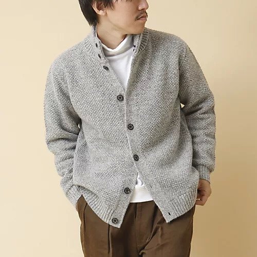 【ノーリーズ グッドマン/NOLLEY'S goodman / MEN】のミックスカラー スタンドカーディガン 人気、トレンドファッション・服の通販 founy(ファニー) 　ファッション　Fashion　メンズファッション　MEN　おすすめ　Recommend　カーディガン　Cardigan　ギフト プレゼント　Gift Present　シンプル　Simple　ジャケット　Jacket　スタンダード　Standard　スタンド　Stand　デニム　Denim　ミックス　Mix　 other-1|ID: prp329100004161525 ipo3291000000028724950