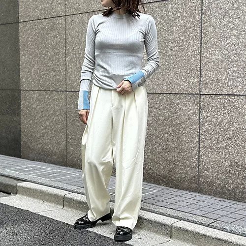 【チノ/CINOH】の袖配色クルーネックニット 人気、トレンドファッション・服の通販 founy(ファニー) 　ファッション　Fashion　レディースファッション　WOMEN　トップス・カットソー　Tops/Tshirt　ニット　Knit Tops　カフス　Cuffs　スリット　Slit　フィット　Fit　リブニット　Rib Knit　other-2|ID: prp329100004166073 ipo3291000000031286425
