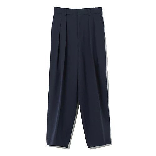 【イーバイエクラ/E by eclat】のワイドテーパードパンツ インテリア・キッズ・メンズ・レディースファッション・服の通販 founy(ファニー) 　ファッション　Fashion　レディースファッション　Fashion for Women　パンツ　Pants & Trousers　ストレッチ　Stretch, Stretchy Fabric　フィット　Fit, Slim Fit　フロント　Front, Front Design　ワイド　Wide, Wide Fit　洗える　Machine Washable　ネイビー|ID: prp329100004166092 ipo3291000000034956581