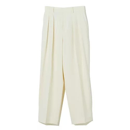 【イーバイエクラ/E by eclat】のワイドテーパードパンツ インテリア・キッズ・メンズ・レディースファッション・服の通販 founy(ファニー) 　ファッション　Fashion　レディースファッション　Fashion for Women　パンツ　Pants & Trousers　ストレッチ　Stretch, Stretchy Fabric　フィット　Fit, Slim Fit　フロント　Front, Front Design　ワイド　Wide, Wide Fit　洗える　Machine Washable　ホワイト|ID: prp329100004166092 ipo3291000000034956583