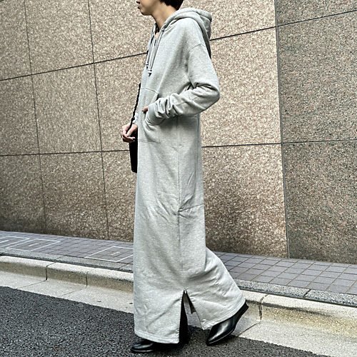 【アンスクリア/INSCRIRE】のスウェットフーディワンピース 人気、トレンドファッション・服の通販 founy(ファニー) 　ファッション　Fashion　レディースファッション　Fashion for Women　ワンピース　Dresses　クール　Cool, Chic　ストレート　Straight, Straight Cut　スリット　Slit, Slit Detail　タートルネック　Turtleneck, High Neck　マキシ　Maxi, Full Length　ヴィンテージ　Vintage Style　洗える　Machine Washable　other-3|ID: prp329100004166103 ipo3291000000034254741