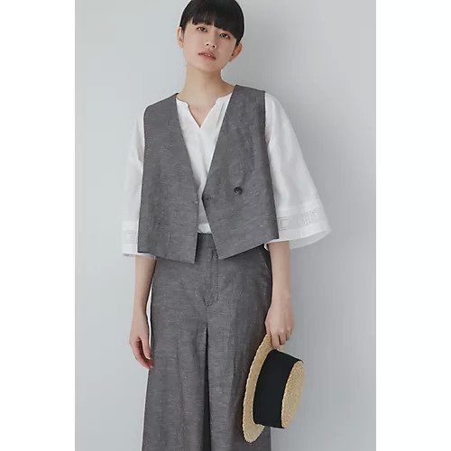 【ヒューマンウーマン/HUMAN WOMAN】の綿麻シャンブレージレ インテリア・キッズ・メンズ・レディースファッション・服の通販 founy(ファニー) https://founy.com/ ファッション Fashion レディースファッション WOMEN アウター Coat Outerwear トップス・カットソー Tops/Tshirt ベスト/ジレ Gilets/Vests おすすめ Recommend キュロット Culottes シャンブレー Chambray スタンダード Standard ダウン Down ダブル Double トレンド Trend フロント Front マニッシュ Mannish 夏 Summer |ID: prp329100004167160 ipo3291000000030999064