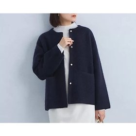 【グリーンレーベル リラクシング / ユナイテッドアローズ/green label relaxing / UNITED ARROWS】 FOXブレンド セッケツ ノーカラー ニット カーディガン人気、トレンドファッション・服の通販 founy(ファニー) ファッション Fashion レディースファッション WOMEN トップス・カットソー Tops/Tshirt ニット Knit Tops カーディガン Cardigans インナー Inner 秋 Autumn/Fall カーディガン Cardigan バランス Balance フェミニン Feminine フォックス Fox フォルム Form フロント Front おすすめ Recommend ビジネス 仕事 通勤 Business |ID:prp329100004168399