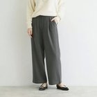 【ザ ショップ ティーケー/THE SHOP TK】の【洗える】TR両面起毛ベーシックワイドパンツ チャコールグレー|ID: prp329100004168416 ipo3291000000028831882