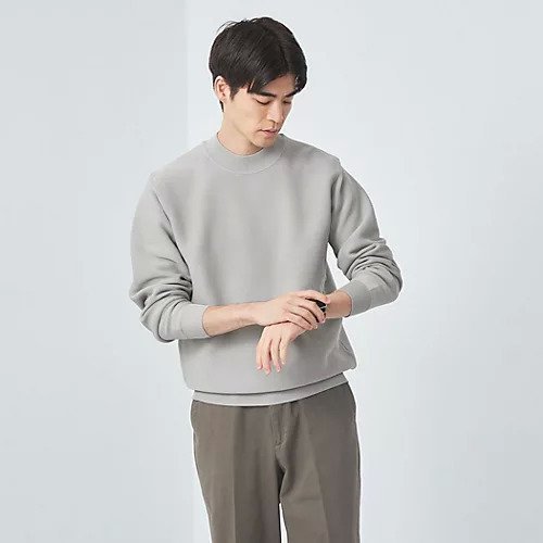 【グリーンレーベルリラクシング/green label relaxing / UNITED ARROWS / MEN】のスリーシーズン ガーター編み 長袖 モックネック カットソー -マシンウォッシャブル- インテリア・キッズ・メンズ・レディースファッション・服の通販 founy(ファニー) 　ファッション　Fashion　メンズファッション　MEN　トップス・カットソー　Tops/Tshirt/Men　インナー　Inner　春　Spring　秋　Autumn/Fall　カットソー　Cut And Sew　ジャケット　Jacket　タートルネック　Turtleneck　長袖　Long Sleeve　ブルゾン　Blouson　モックネック　Mock Neck　冬　Winter　おすすめ　Recommend　LT.GRAY|ID: prp329100004168509 ipo3291000000028832290