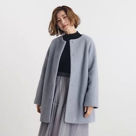 【グローブ/grove】のショートシャギーノーカラーコート 人気、トレンドファッション・服の通販 founy(ファニー) ファッション Fashion レディースファッション WOMEN アウター Coat Outerwear コート Coats ショート Short シンプル Simple スマート Smart スリーブ Sleeve チュール Tulle デニム Denim バランス Balance フェミニン Feminine プリーツ Pleats ポケット Pocket ミドル Middle リラックス Relax おすすめ Recommend 2024年 2024 2024-2025秋冬・A/W Aw/Autumn/Winter/Fw/Fall/2024-2025 |ID:prp329100004170033