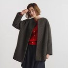 【グローブ/grove】のショートシャギーノーカラーコート 人気、トレンドファッション・服の通販 founy(ファニー) ファッション Fashion レディースファッション WOMEN アウター Coat Outerwear コート Coats ショート Short シンプル Simple スマート Smart スリーブ Sleeve チュール Tulle デニム Denim バランス Balance フェミニン Feminine プリーツ Pleats ポケット Pocket ミドル Middle リラックス Relax おすすめ Recommend 2024年 2024 2024-2025秋冬・A/W Aw/Autumn/Winter/Fw/Fall/2024-2025 thumbnail チャコールグレー|ID: prp329100004170033 ipo3291000000028852125