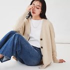 【アンタイトル/UNTITLED】の【モデル 岡本あずささん着用】ウールシルクカシミヤミックス Vネックカーディガン ベージュ|ID: prp329100004171664 ipo3291000000028871455