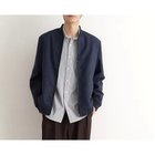 【ザ ショップ ティーケー/THE SHOP TK / MEN】のシャークスキン薄中綿リブブルゾン ネイビー|ID: prp329100004171729 ipo3291000000029290408