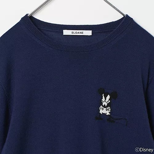 【スローン/SLOANE】の14G天竺/ MICKEY MOUSE/ クルーネック 人気、トレンドファッション・服の通販 founy(ファニー) 　ファッション　Fashion　レディースファッション　WOMEN　シンプル　Simple　モチーフ　Motif　ワンポイント　One Point　other-3|ID: prp329100004173351 ipo3291000000031285542