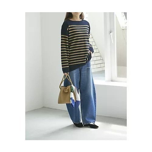 【ダリア/dahlia】の【洗える】ラメボーダーニット 人気、トレンドファッション・服の通販 founy(ファニー) 　ファッション　Fashion　レディースファッション　WOMEN　トップス・カットソー　Tops/Tshirt　ニット　Knit Tops　スリット　Slit　ベーシック　Basic　ボーダー　Border　リラックス　Relax　洗える　Washable　other-3|ID: prp329100004173352 ipo3291000000031267761