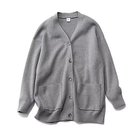 【トゥエルブクローゼット/12closet】の【福田麻琴さんコラボ】【洗える】コットンカシミヤVネックカーディガン グレー|ID:prp329100004173357