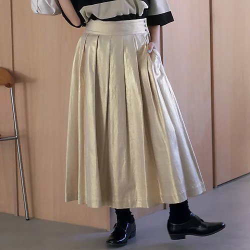 【トゥエルブクローゼット/12closet】の【DEAR DAYS】【洗える】箔プリントタックスカート 人気、トレンドファッション・服の通販 founy(ファニー) 　ファッション　Fashion　レディースファッション　WOMEN　スカート　Skirt　ツイル　Twill　プリント　Print　リネン　Linen　エレガント 上品　Elegant　洗える　Washable　other-3|ID: prp329100004173363 ipo3291000000031508860