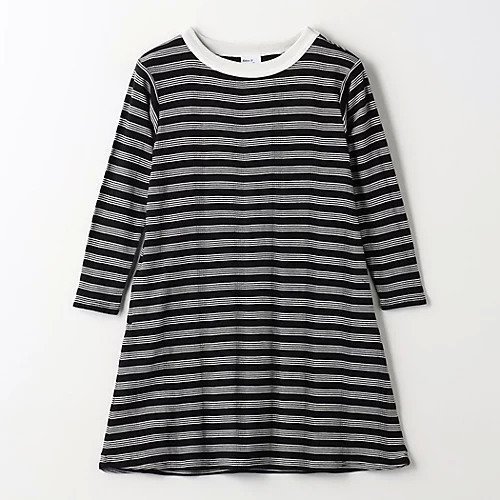 【グリーンレーベルリラクシング/green label relaxing / UNITED ARROWS / KIDS】の【別注】TJ ボーダー ワンピース / キッズ 100cm-130cm インテリア・キッズ・メンズ・レディースファッション・服の通販 founy(ファニー) 　ファッション　Fashion　キッズファッション　KIDS　ワンピース　Dress/Kids　インナー　Inner　人気　Popularity　フィット　Fit　フレア　Flare　ボーダー　Border　別注　Special Order　BLACK|ID: prp329100004175261 ipo3291000000028928037